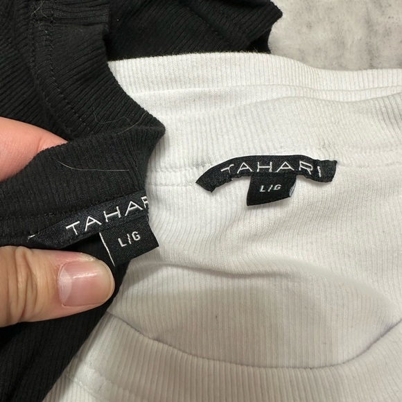 Tahari Fitted Ribbed Shirts - Picture 4 of 4